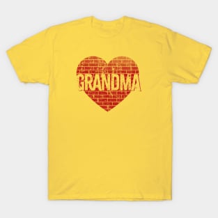 Wall of Moms Grandma Brick Heart T-Shirt